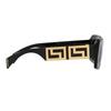 Versace Side Pattern Logo Acetate Frame Rectangular Sunglasses Women's Black 5046476 VE4444UGB187-Black 54