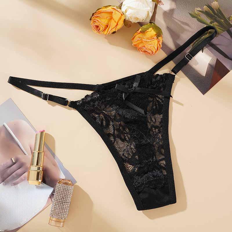 Adjustable Lace Thongs Panties Women Underwear Sexy Thongs Women Low Waist Solid Underwear Seamless Female Underpants Lingerie