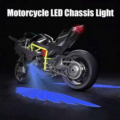 LED Angel Wings Welcome Light Motorcycle Underbody Projection Lamp Waterproof
