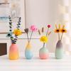 Gradient Ceramic Vase: Small Desktop Dried Flower Ornament for Living Room Display and TV Cabinet Decoration.