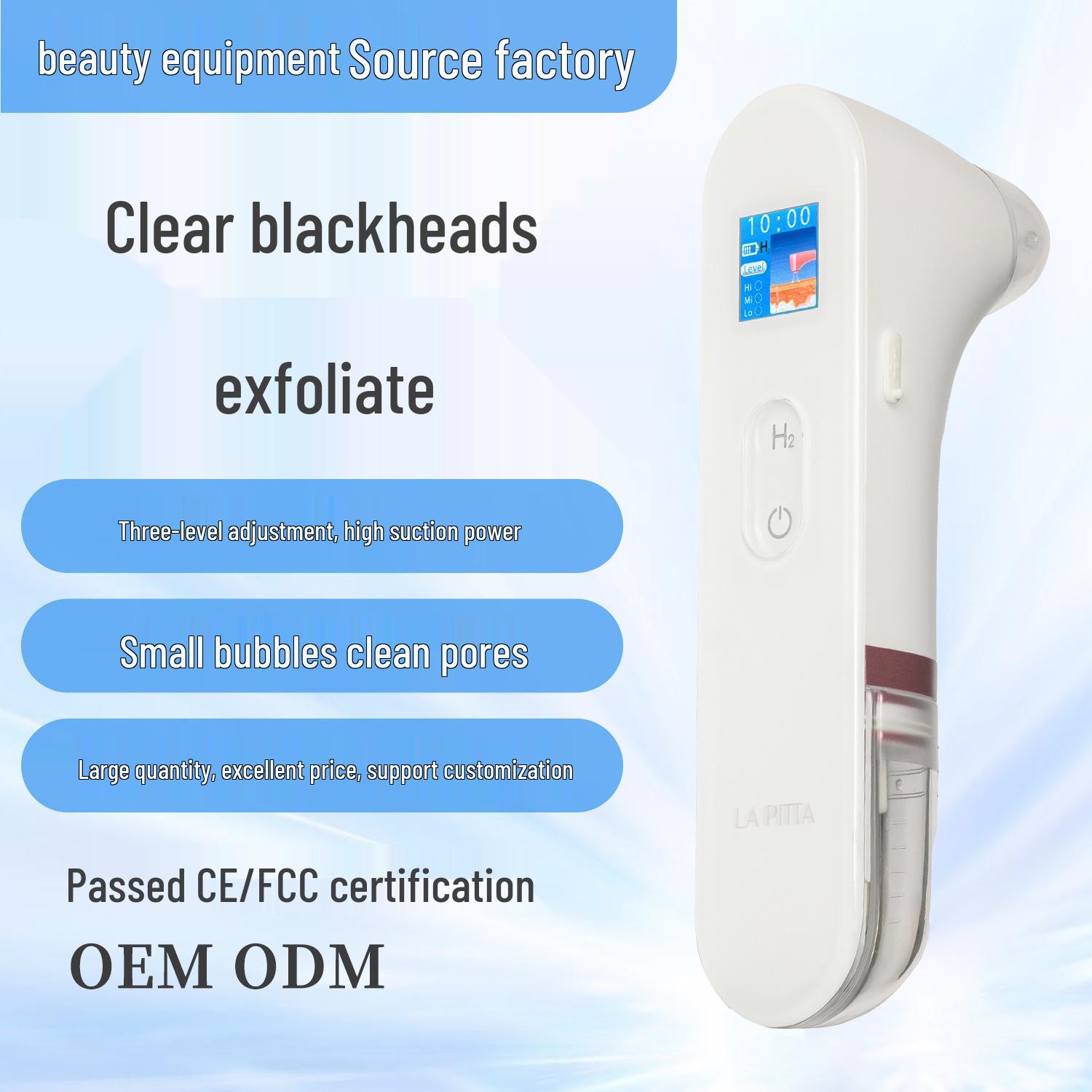 Cross-border Blackhead Remover: Exclusive Bubble Pore Cleaner & Suction Tool with Replacement Head.