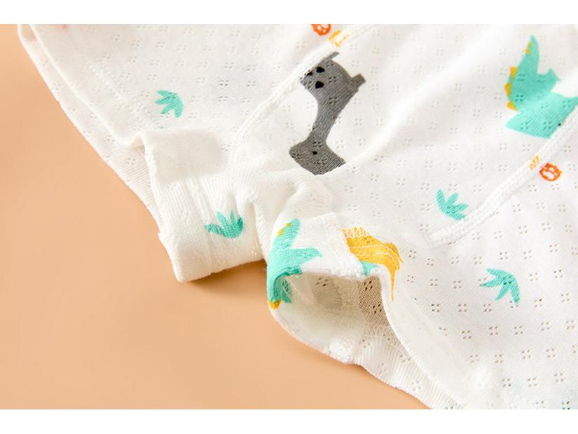 תחתונים בוקסר מכותנה רשת לילדים, נושמים, מצוירים, חבילה של 4, מכנסיים קצרים יוניסקס דרגה א'