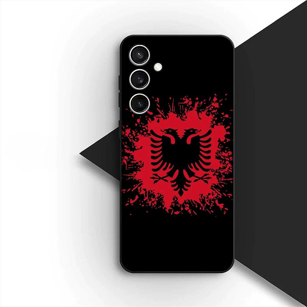 

Casing for Samsung Galaxy S24 S25 S23 FE Ultra Plus S7 Edge S25+ S23+ A56 5G Phone Cover Protective Case Albania Albanians Flag Galaxy S23+