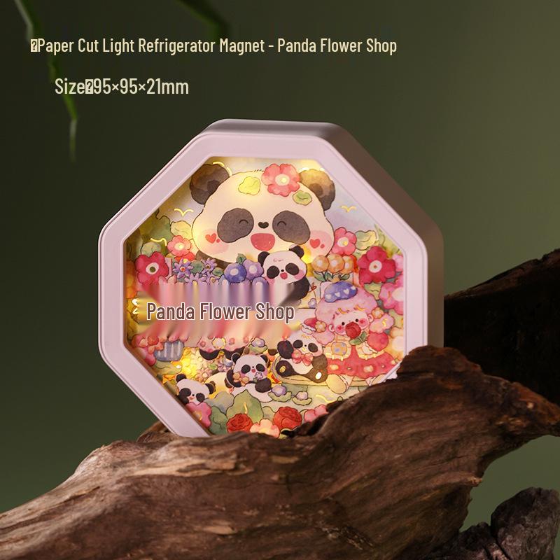 Guochao Paper Sculpture Fridge Magnet Souvenirs for Tourist Attractions