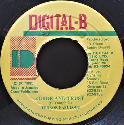 7inch Record TERROR FABULOUS - Guide And Trust NONE Digital-B 1995 Jamaica Reggae, Ska & Dub Used