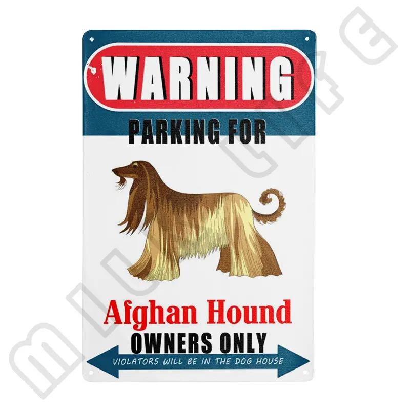 Afghan Hound Vintage Poster Metal Signs Retro Tin Sign Decorative Plaque Room Decoration for Pub Bar Man Cave Club Wall Decor