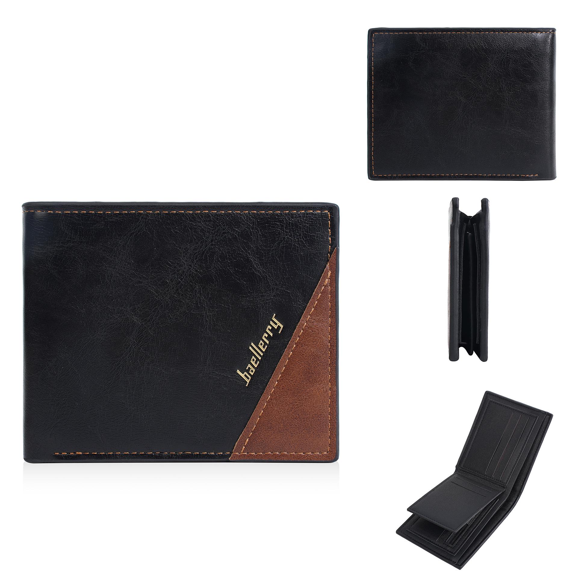 

Men s Vintage RFID Multi-Functional Anti-Theft Wallet with Coin Purse чёрный