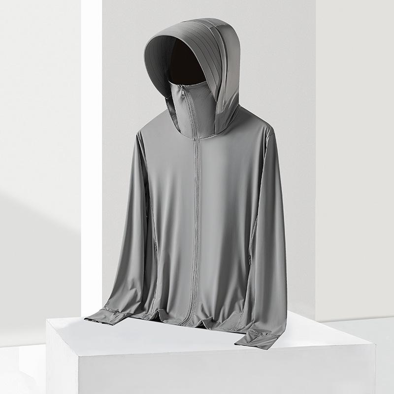 Original Detachable Brim Ice Silk UV Protection Breathable Summer Jacket for Women and Men