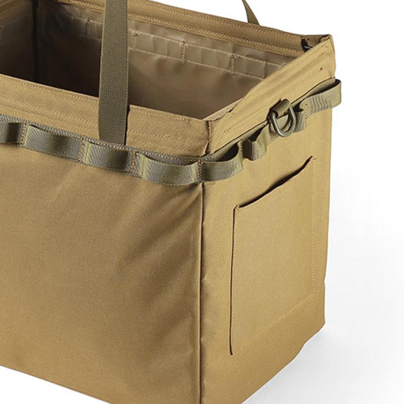 Camping Storage Bag Large Capacity Multifunctional Collapsible Utility Tote Bag for Picnic Travel Car Khaki