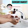 Single Handle Deck Mount & Controller Box Automatic Infrared Sensor Kitchen Basin Faucet Smart Touchless Sink Cold Tap