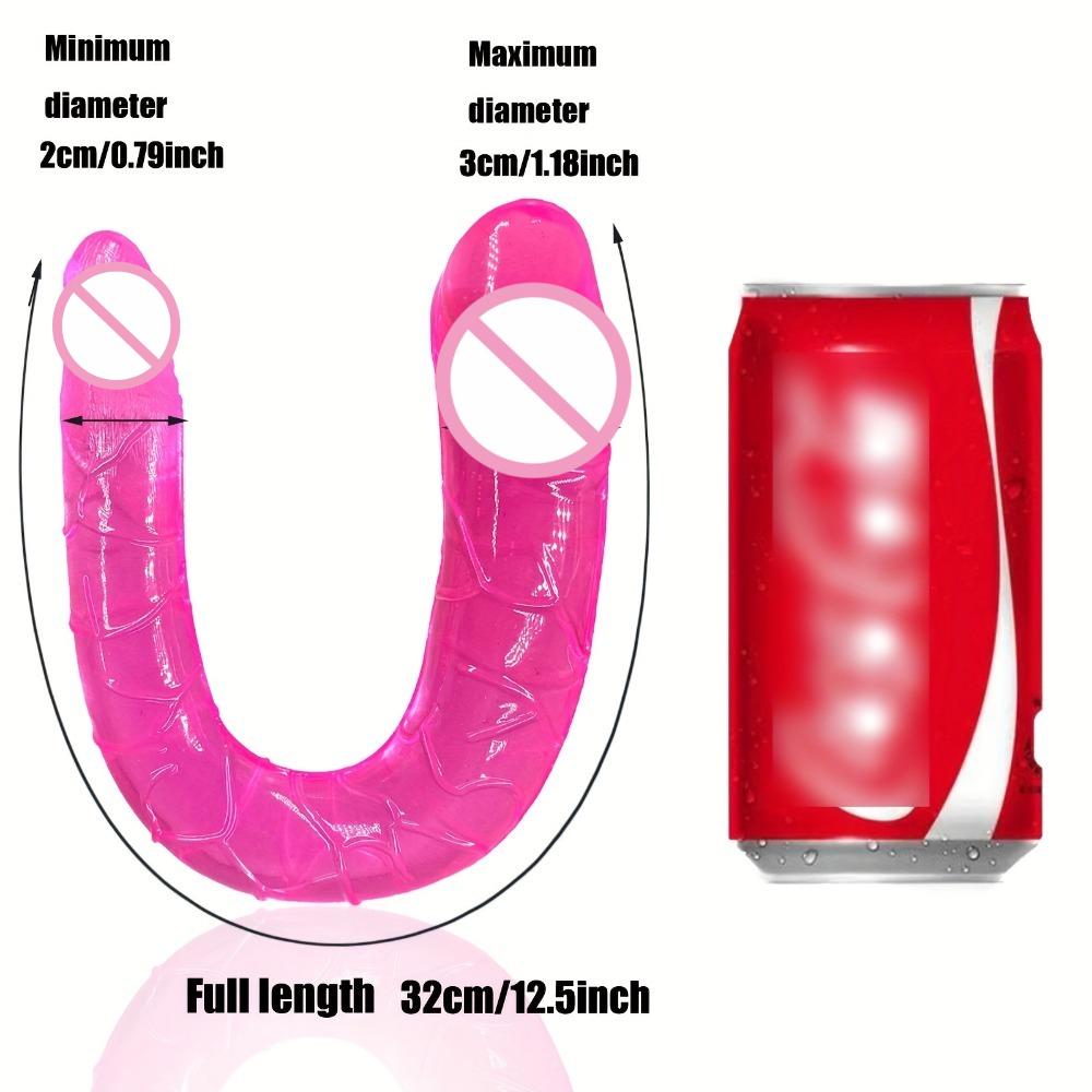 Double Ended Realistic Jelly Dildo Penis Rooster Anal Butt Plug Massager G-Spot Stimulation Orgasmic Adult Sex Toy for Women Men