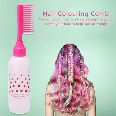 200Ml Plastic Hair Dye Shampoo Bottle Applicator With Graduated Brush Styling