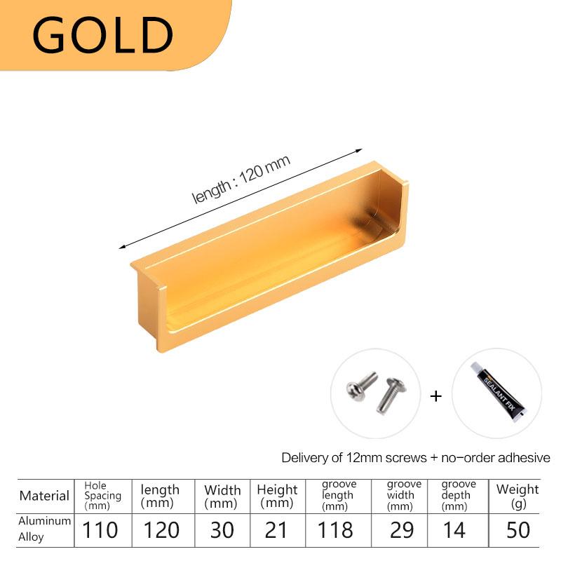 Embedded Concealed Pulls Handles White Wardrobe Doors Handles Black Cabinets Pulls Gray Drawers Pulls Recessed Finger Pulls