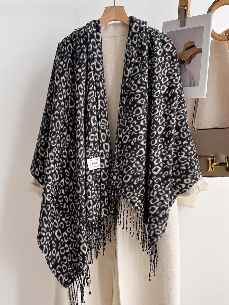  Luxury Women's Fashion Brand Leopard Print  Scarf - New Warm Autumn Winter Pashmina Shawl Bufanda Femme