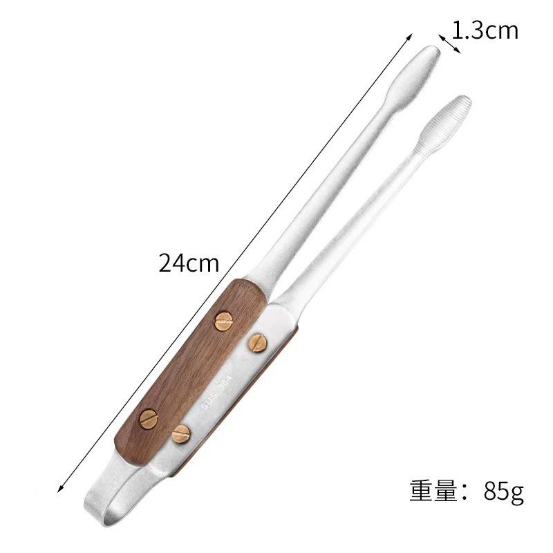 304 Stainless Steel BBQ Tongs for Home and Professional Cook Use Steak Clip Baking Bread Clamp Outdoor Barbecue Tool