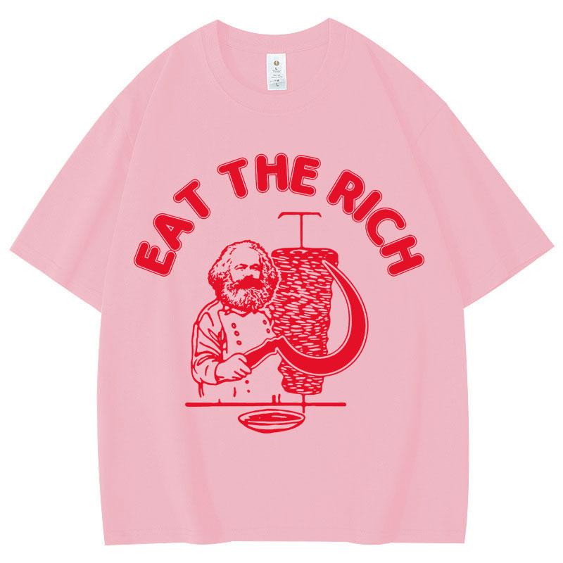 Funny Eat The Rich Doner Kebab Graphic T Shirts High Quality Fashion Short Sleeve T-shirt Men Women Casual Pure Cotton T-shirts