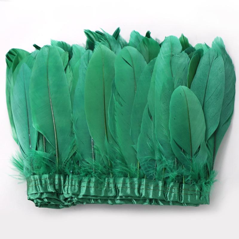2-10 Yards Chicken Feathers Fringe Trim Trimmings 10-15Cm Carnival Accessories Wedding Centerpiece For Decor Sewing Diy Plumas