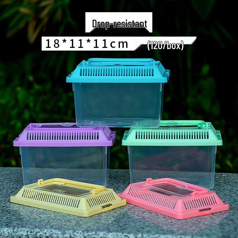 Transparent Handheld Pet Breeding Box: Large, Medium, Small - Turtle Tank, Goldfish Container, Enclosed Hamster Cage