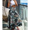 Women's Fashion Floral Print Skirt Casual High Waist Loose Long Skirts For Women Boho Holiday Beach Party Womens Clothing Summer