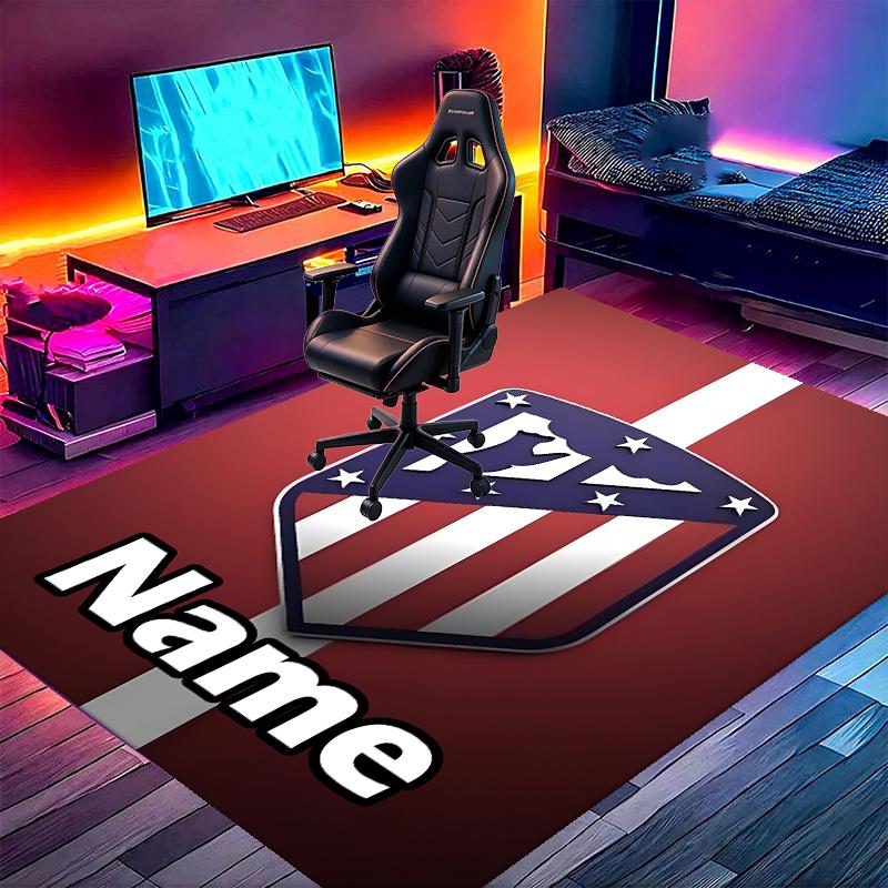 Custom Name Personalized Football Team Print Carpet, Versatile Home Decor Rug, for Playroom, Apartment, Balcony, Entryway, Hallway Gift