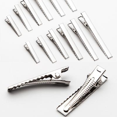 Alligator Hair Clips Duck,100pcs/bag, 6 Sizes Single Prong Metal Duck Bill Hair Clips with Teeth,Durable Bow Clips