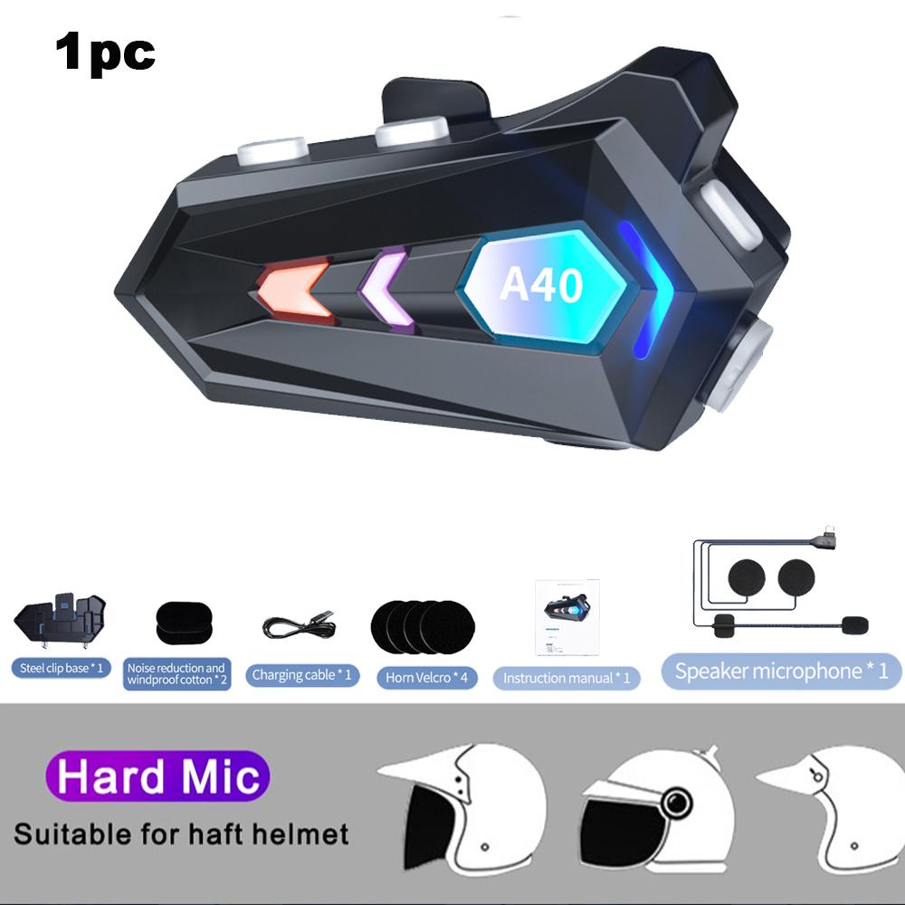 Motorcycle Bluetooth Headset Waterproof Noise Reduction Headphone Stereo Music Player Wireless Helmet Headset Earphone