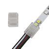 Biantie La 6-Pin 12mm LED Strip To Wire Connector RGB CCT Unwired Clip Solderless Adapter Terminal Extension Connection for Multicolor Light Strips