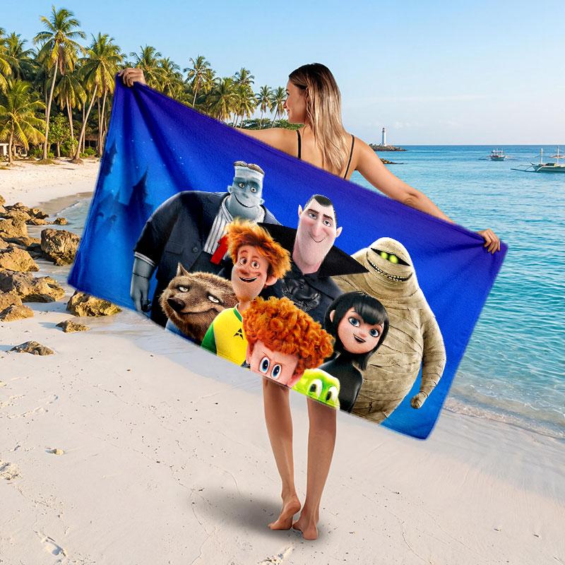 Large Beach TowelHotel Transylvania Soft Absorbent Towel Beach Bath Home Use