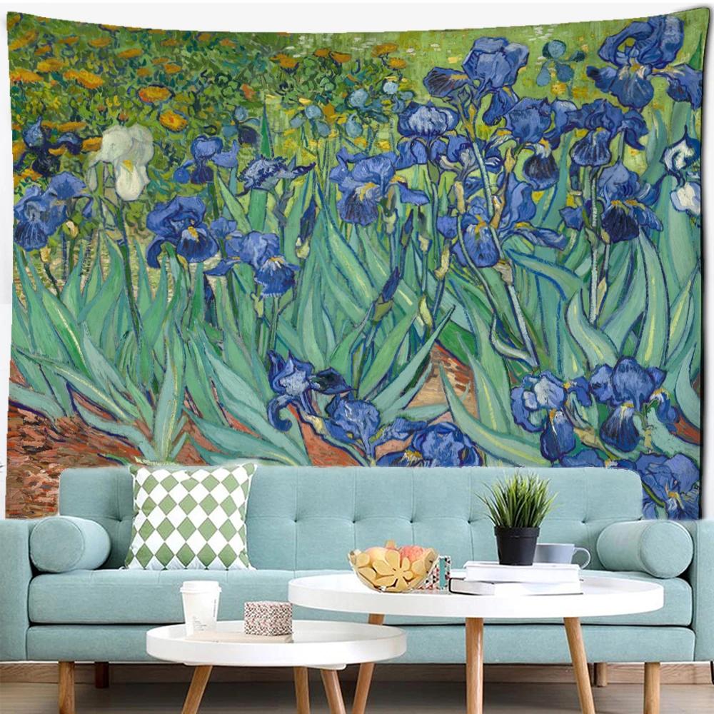 Sea Voyage Oil Painting Tapestry Wall Hanging Van Gogh Art Bedroom Living Room Home