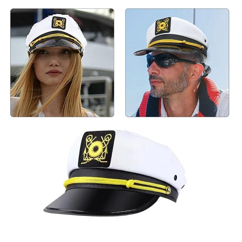 Adjustable Sea Captain Hat Sailors Hat Unisex Maritime Hat Stylish Seafaring Hat Costume Accessory Unisex