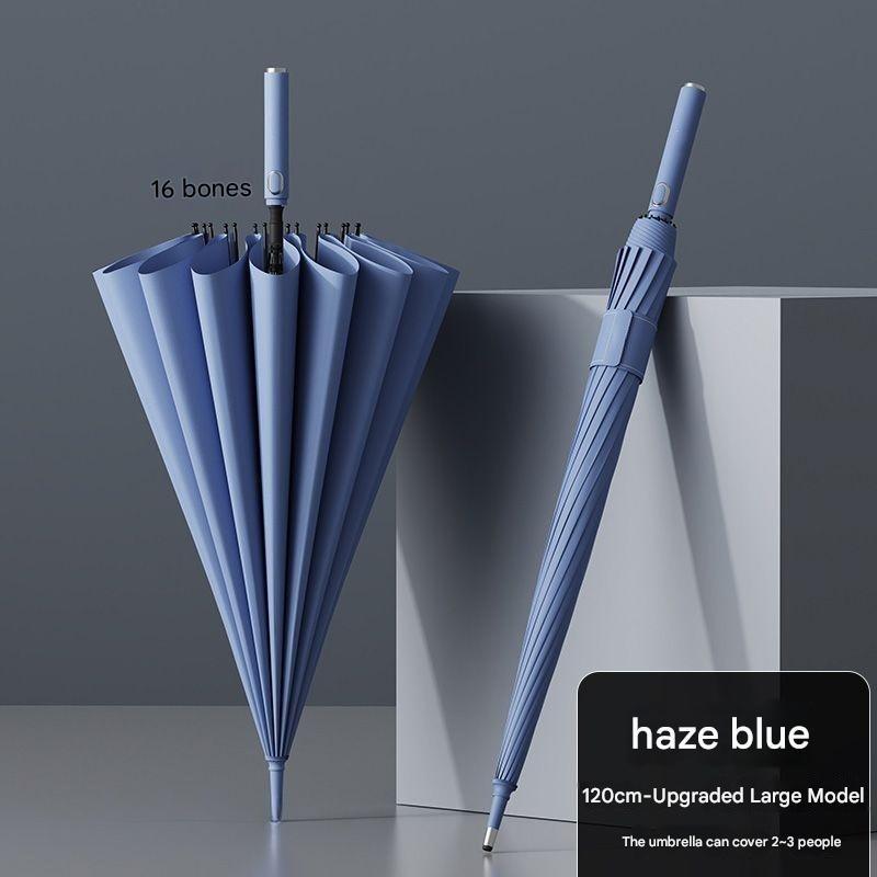 16 Bone High-end Automatic Reinforcement Thickening Strong Wind-resistant Sunny And Rainy Dual-use Long Handle Business Umbrella