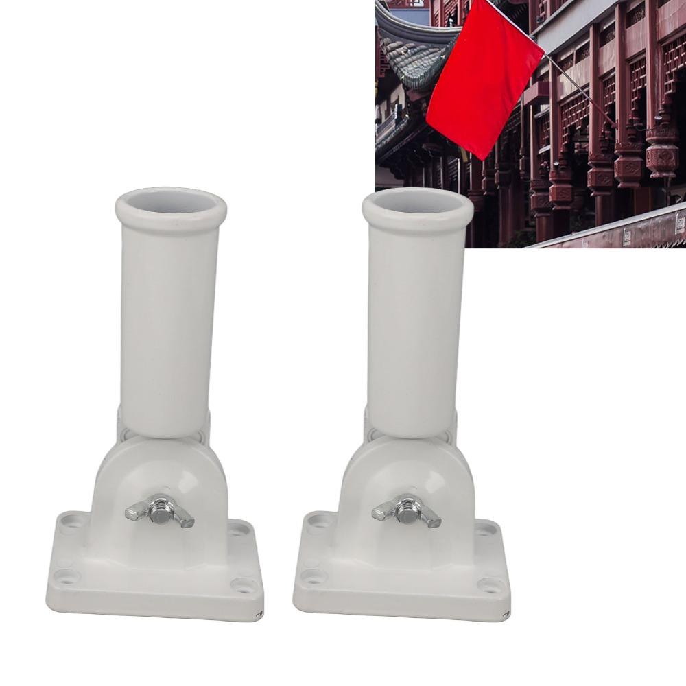 2pcs Easy Install Flag Pole Holder Multi Position Flagpole Bracket Flag Pole Mount Outdoor