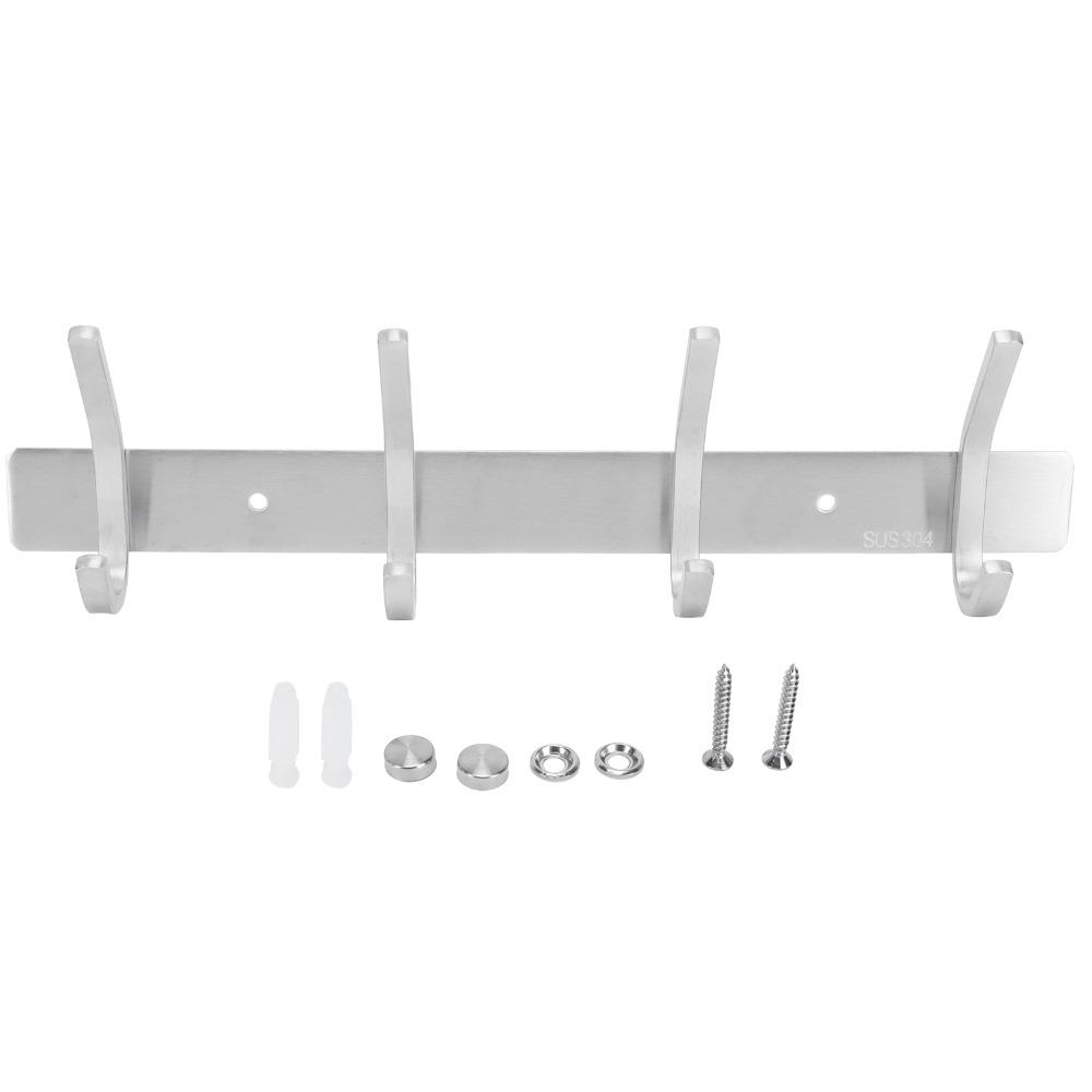Stainless Steel Coat Hook 4 Hooks Coat Hanger Simple Style Coat Rack  Home Office
