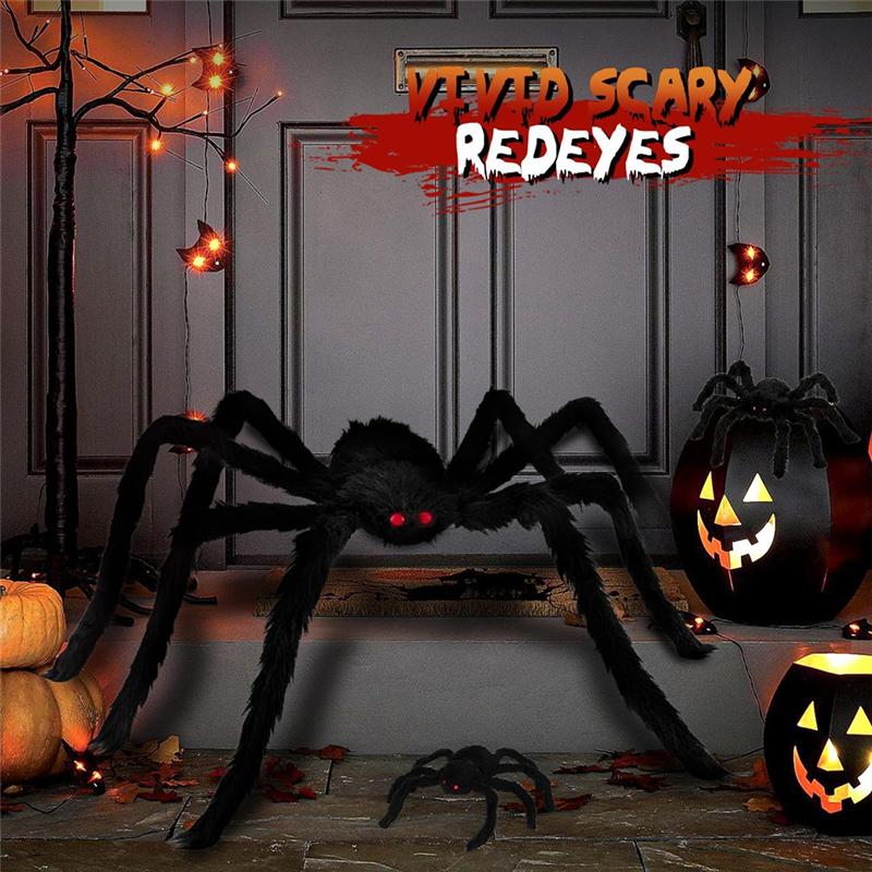 AAAF Giant Furry Spiders For Halloween, 3-Pack Fake Decorations For Outdoor Indoor Yard