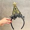 2026 New Year Christmas Headband Hair Hoop Festive Decorative Hair Band for Party Photo Countdown Celebration Hair Accessories