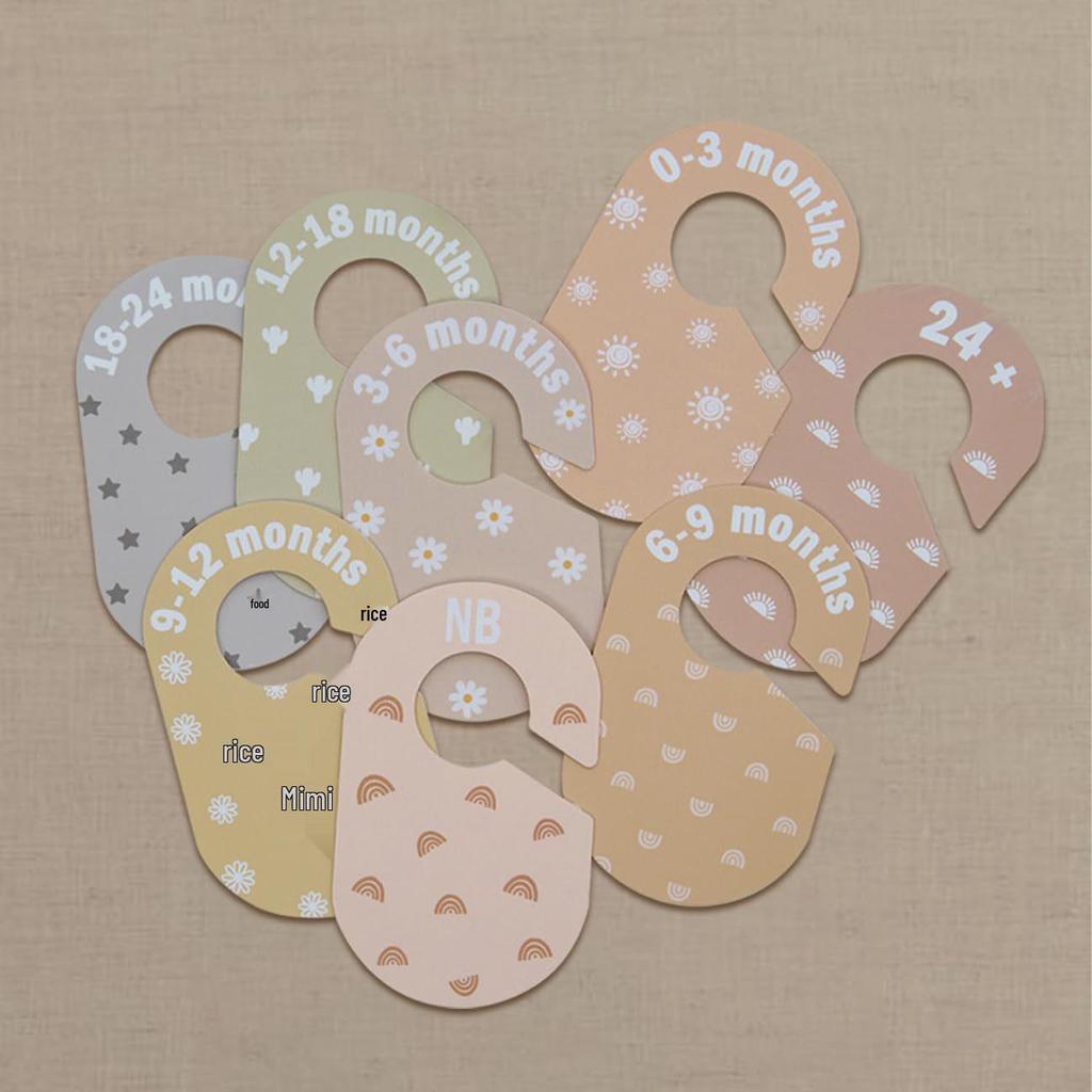Double-Sided Baby Closet Dividers - Child's Patterned Wardrobe Organizers