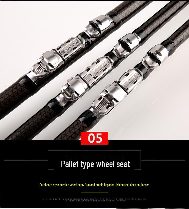 Hero Carbon Fiber Fishing Rod: Dual-Use for Hand-Held & Sea, Sizes 2.7m To 6.3m