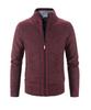 2024 Men's Autumn/Winter Stand-Up Collar Fleece-Lined Cardigan Sweater