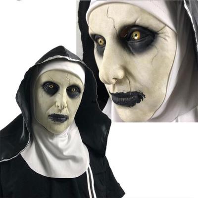 Horror Nun Latex Mask Čelenka Varac Cosplay kostým na Halloween