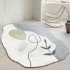 Shaped Irregular Plush Carpet Large Area Bedroom Decor Bedside Rug Nordic Style Carpets for Living Room Thick Washable Floor Mat