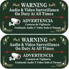 2 Pack Audio & Video Surveillance On Duty At All Times Sign, 12 X 6 Inch Rust Free Aluminum Sign, Weather Resistant, Waterproof, Durable Ink, Easy To