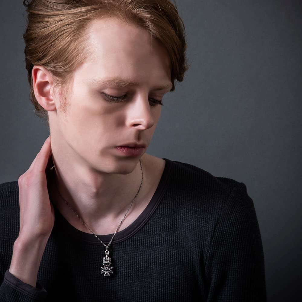 ARTEMISKINGS Crown Iron Cross Pendant AKP0123 Silver accessories for brand silver 925 [Artemis Kings] [Top only] men, jewelry,