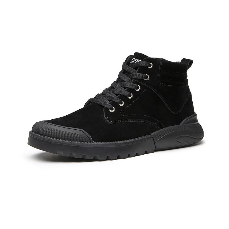 

Большие размеры Зимние и весенние новые бархатные утолщенные термо-хлопковые ботинки повседневная трендовая одежда мужские средние зимние ботинки 39