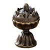 Lotus Flower Incense Burner Buddhism Buddha Holder Brass Mini Sandalwood Censer Metal Craft Home Decoration