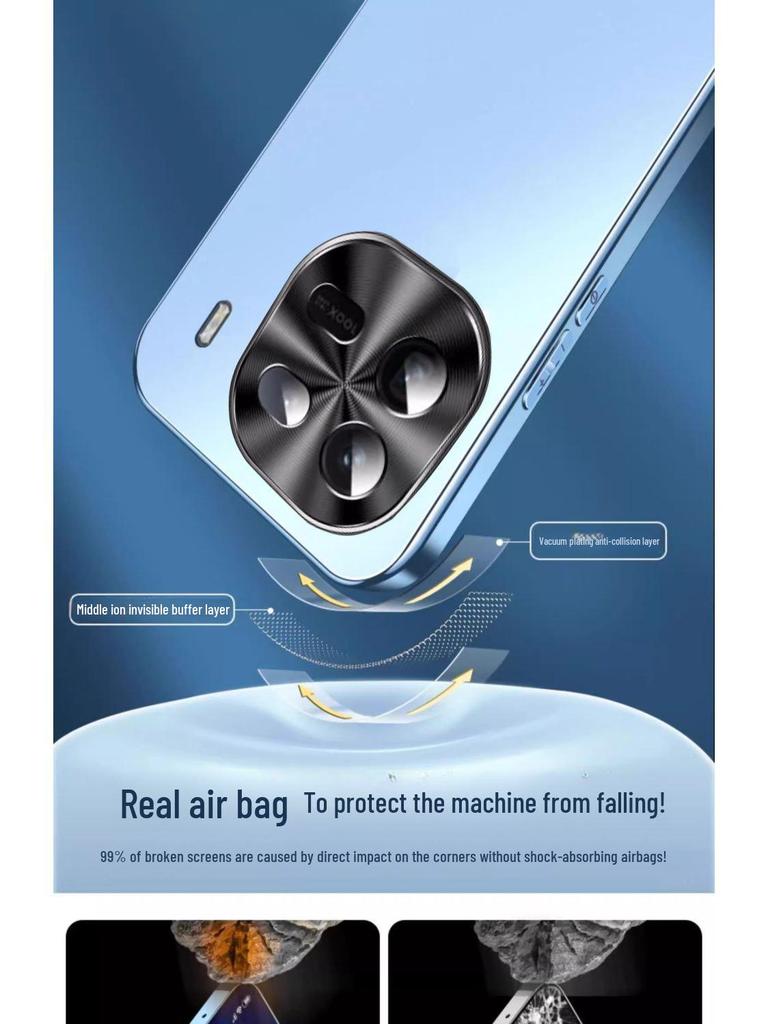 High-end Frosted Business Protective Cover for iQOO 12 Pro & iQOO 11S - Electroplated Metal Lens, All-inclusive Mobile Phone Case.