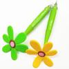 Cartoon Sunflower Bonsai Ballpoint Pen Soft Rubber Sunflower Ballpoint Pen Writing Signing Pen
