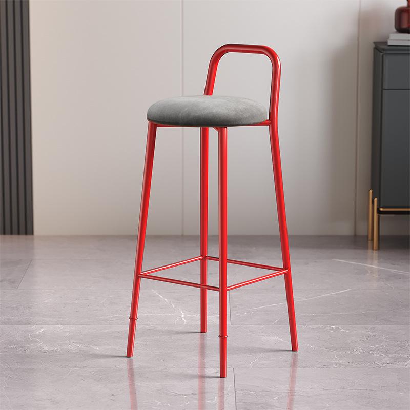 Nordic Iron Art Bar Stool with Backrest – Modern, Luxurious Design
