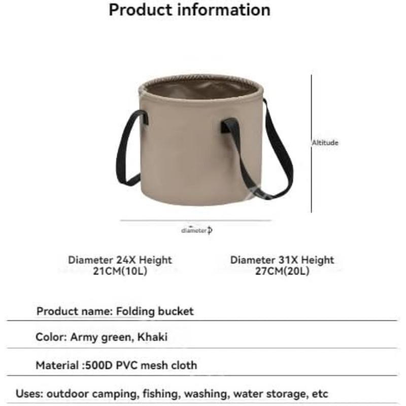 Collapsible Bucket 5 Gallon Multifunctional Portable&Folding Bucket Water Storage Wash Basin for Camping Fishing Hiking Tra