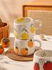 Tazas de cerámica para té, café, jugo, desayuno, con diseño de frutas de dibujos animados, sencillas, para el hogar, de mano, con leche y café, accesorios para el hogar