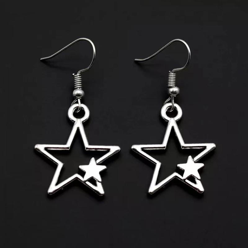 Y2K Star Earrings Star Goddess Necklace Stars Gifts Modern Stars Charm Earrings Drop Earrings